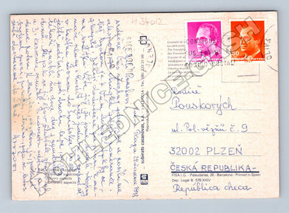 Pohlednice Španělsko Denia město a pomeranče 1993 (M34012)