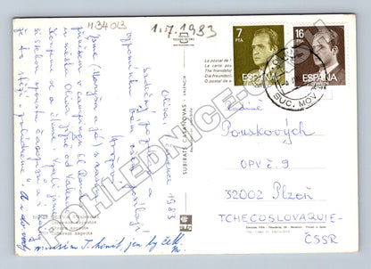 Pohlednice Španělsko Oliva různé motivy 1983 (M34013)