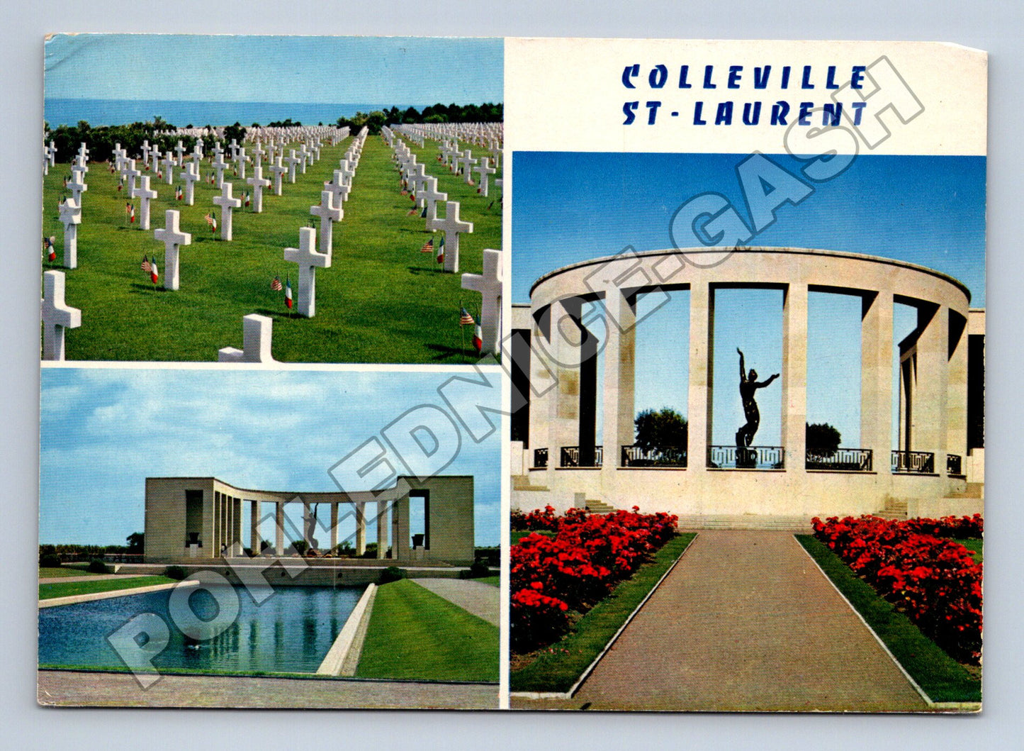Pohlednice Francie Colleville-St-Laurent památník 1977 (M34014)