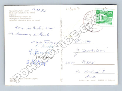 Pohlednice Německo Schwarzenberg různé pohledy 1982 (M34017)