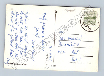 Pohlednice Jugoslávie Split multizáběr 1982 (M34018)