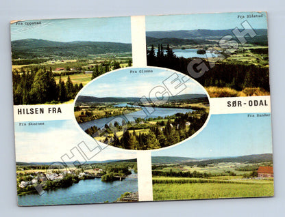 Pohlednice Norsko Sør-Odal různé pohledy 1964 (M34024)