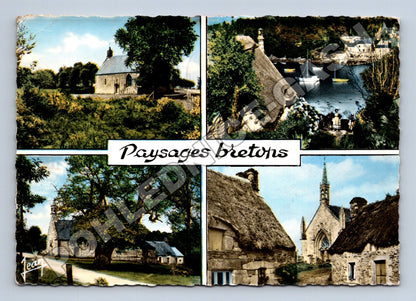 Pohlednice Francie Bretaňské krajiny několik motivů (M34027)