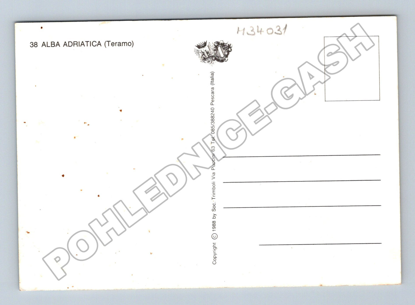 Pohlednice Itálie Alba Adriatica mapa a letecké snímky 1988 (M34031)