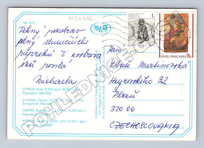 Pohlednice Kypr města pláže 1974 (M34032)