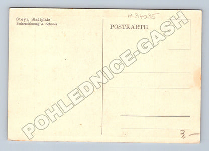Pohlednice Rakousko Steyr Stadtplatz A. Scholler (M34035)