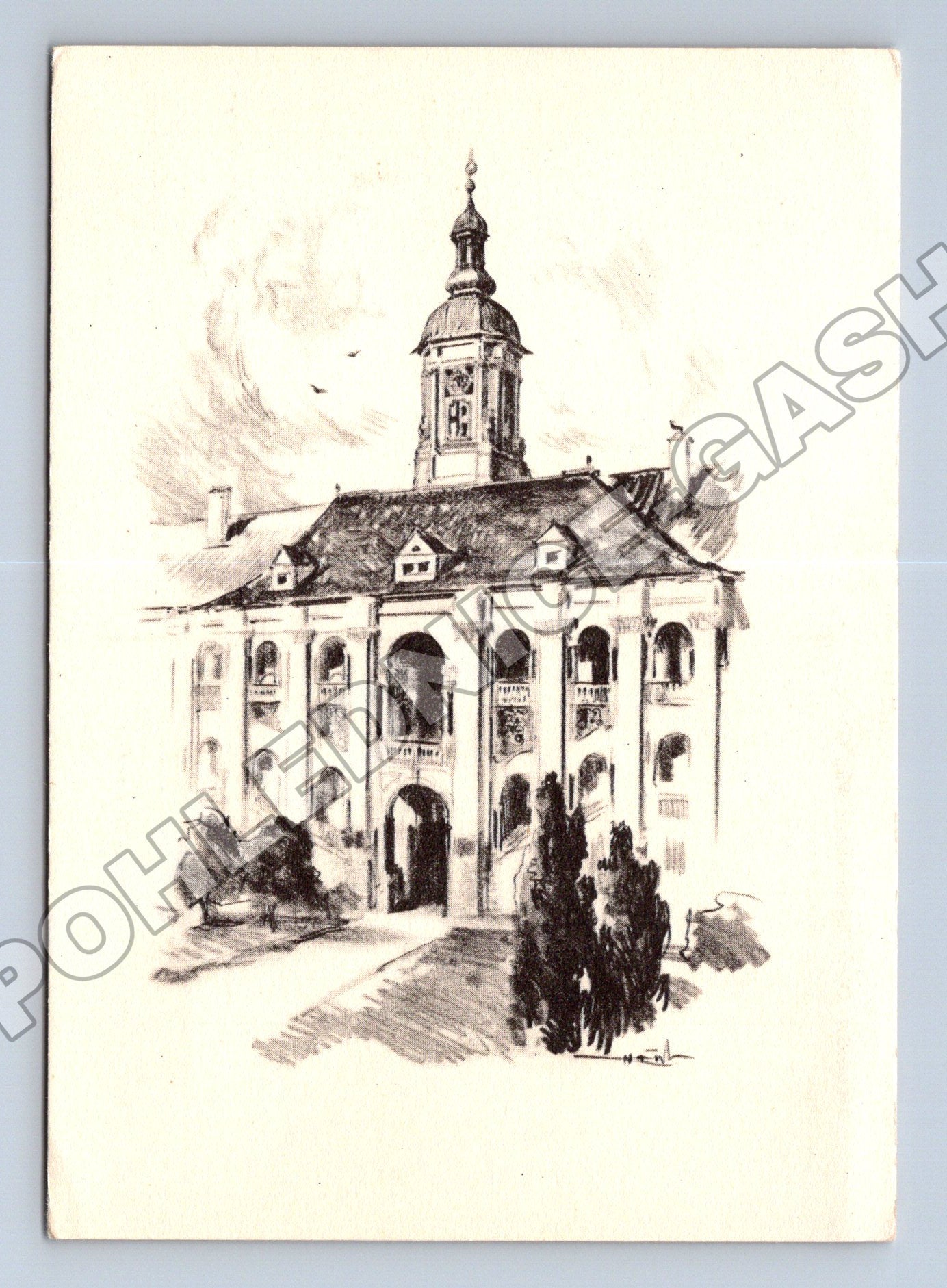 Pohlednice Rakousko St. Florian Stiegenhaus mit Turm (M34037)