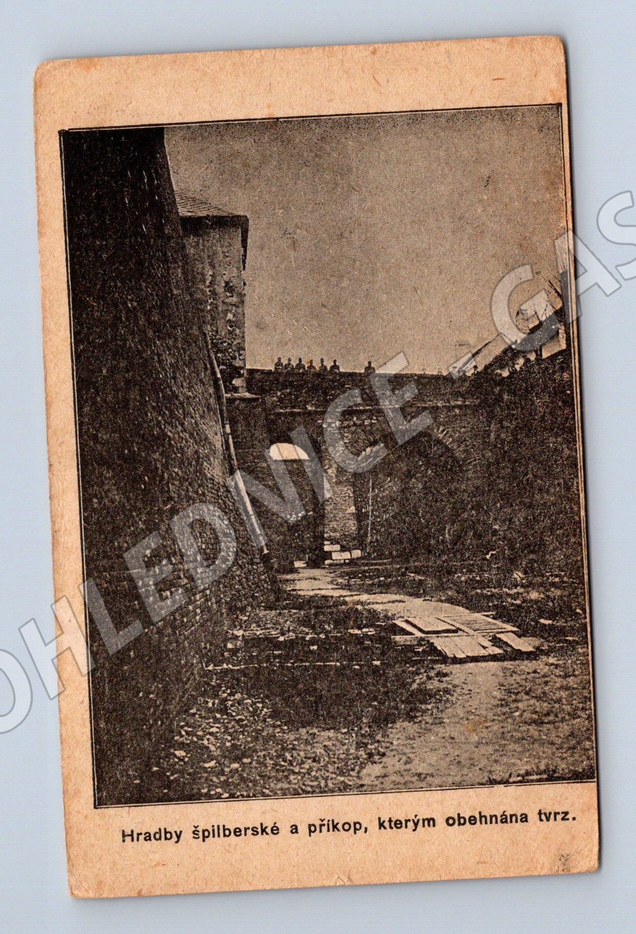 Pohlednice Brno Špilberk hradby a příkop (M3404)