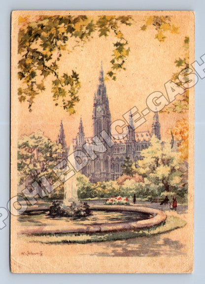 Pohlednice Rakousko Vídeň Radnice 1949 (M34040)
