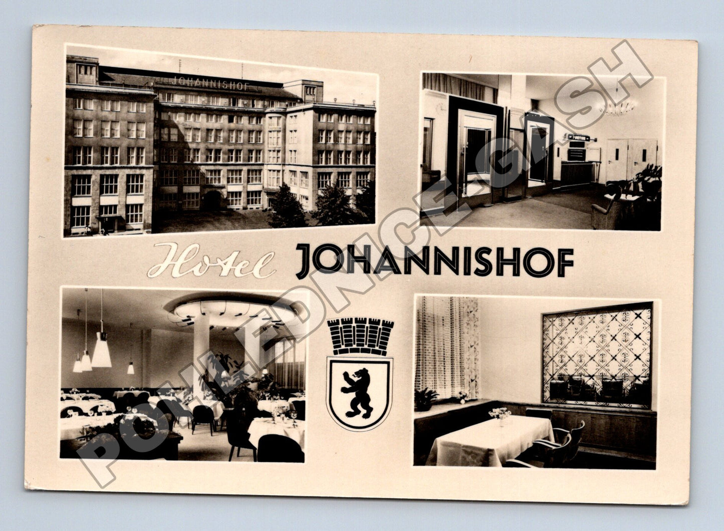 Pohlednice Německo Berlin Hotel Johannishof 1963 (M34049)