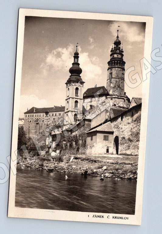 Pohlednice Český Krumlov zámek pravá fotografie (M3405)