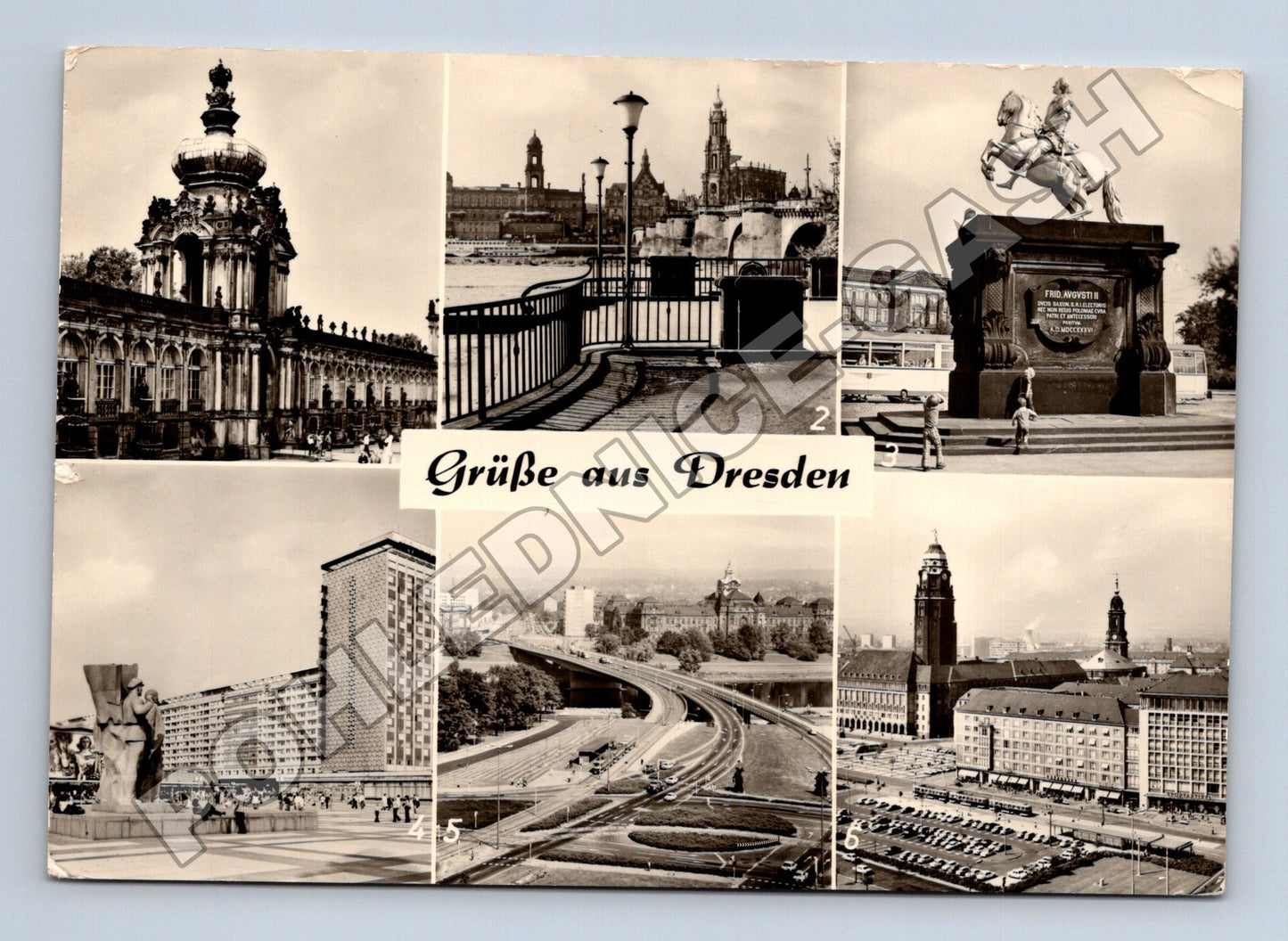 Pohlednice Německo Drážďany více pohledů 1977 (M34058)