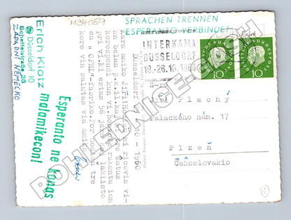 Pohlednice Německo Düsseldorf záběry města a zahrad 1960 (M34059)