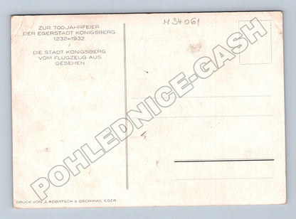 Pohlednice Kynšperk n. Ohří letecký pohled 1932 (M34061)