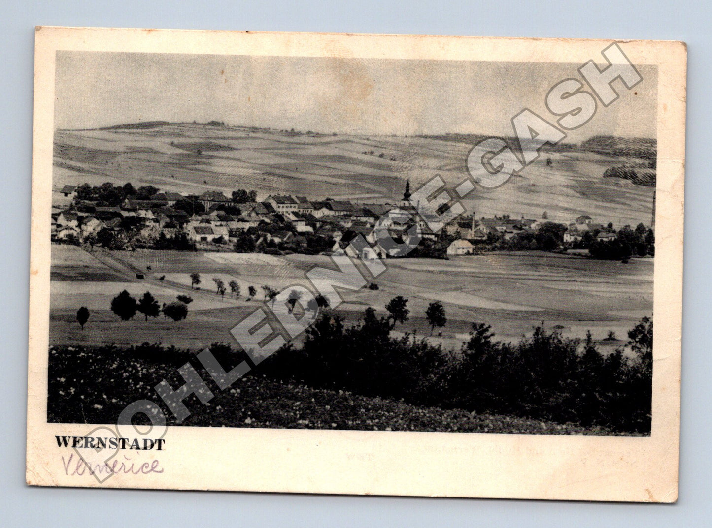 Pohlednice Wernstadt (Vernéřice) celkový pohled (M34062)