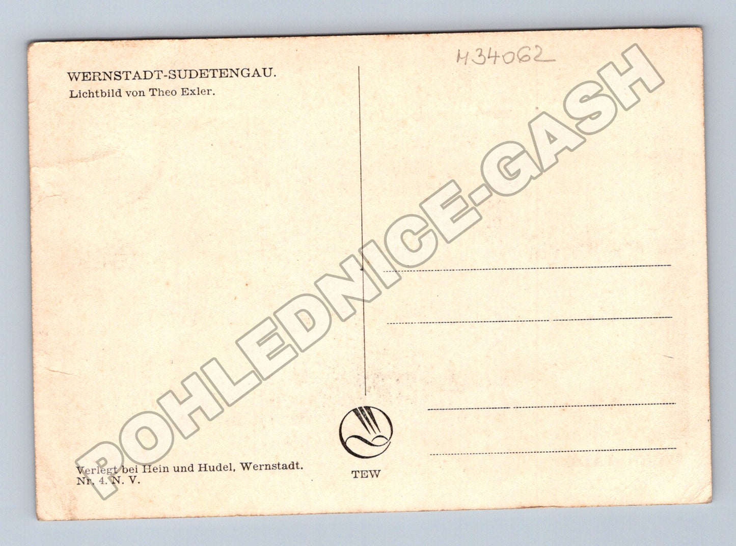 Pohlednice Wernstadt (Vernéřice) celkový pohled (M34062)