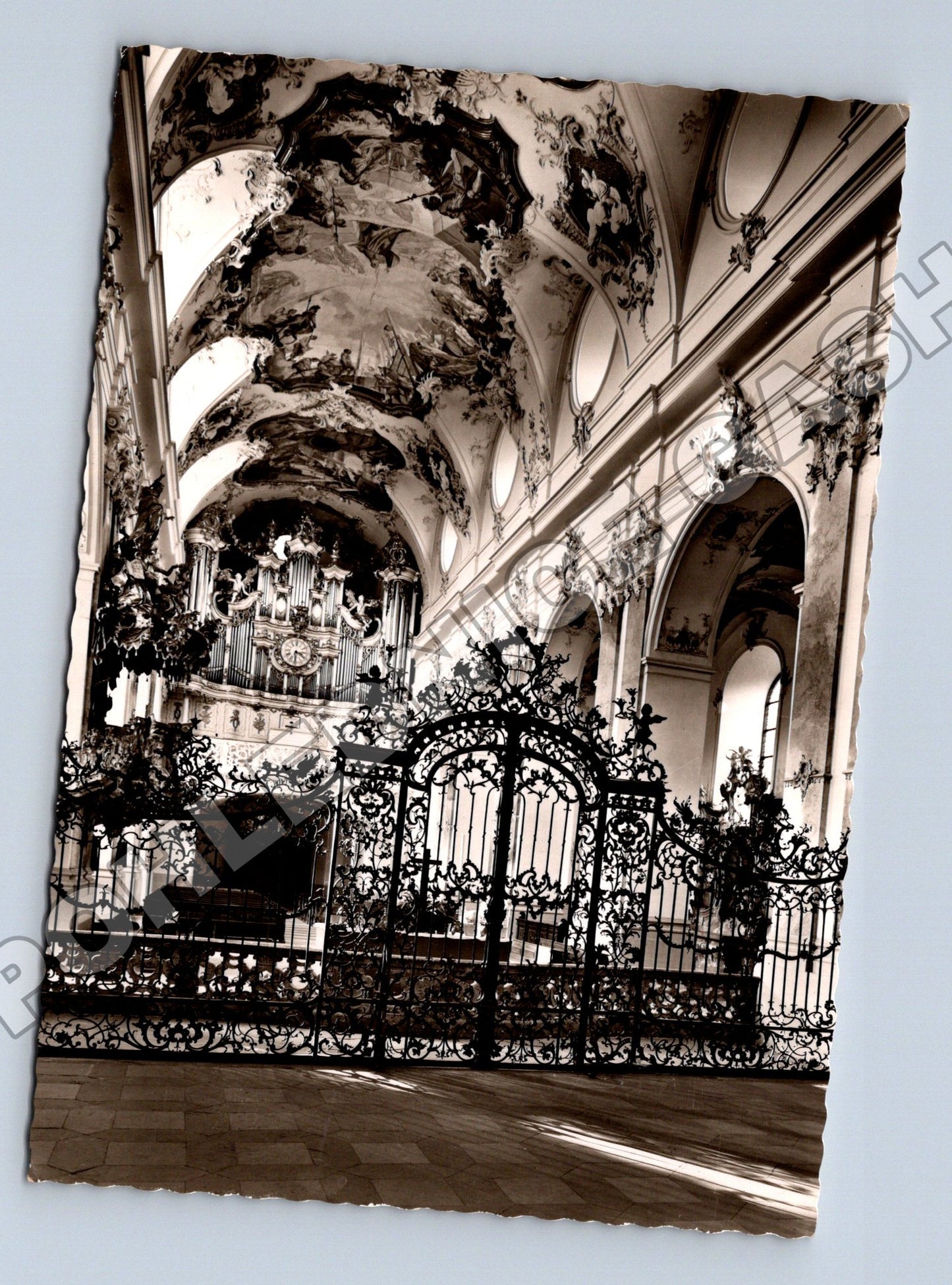 Pohlednice Německo Amorbach Abteikirche interiér (M34067)