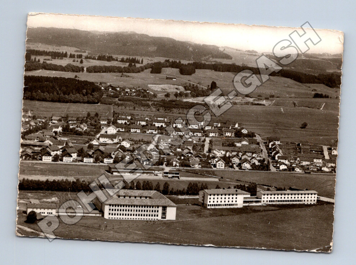Pohlednice Německo Marktoberdorf škola letecký pohled 1967 (M34069)