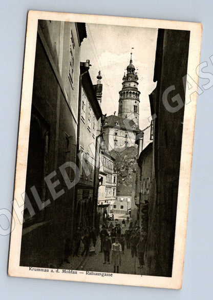 Pohlednice Český Krumlov Radniční ulice 1913 (M3407)