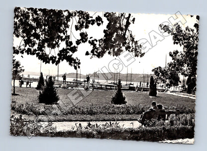 Pohlednice Maďarsko Balatonfüred park lodě 1964 (M34074)