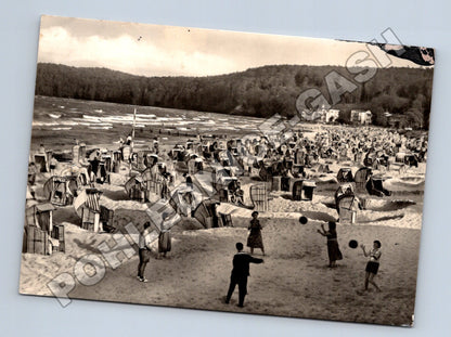 Pohlednice Německo Ostseebad Binz pláž s plážovými koši (M34075)