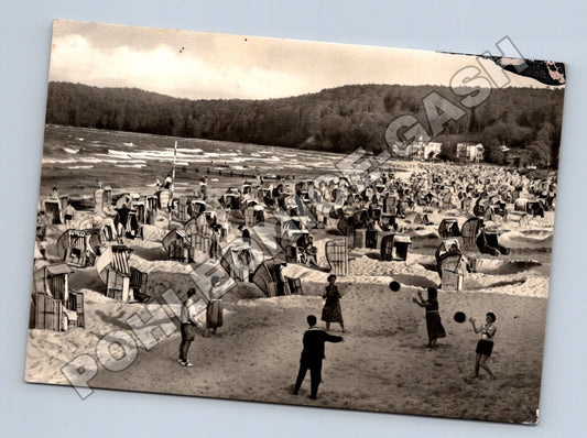 Pohlednice Německo Ostseebad Binz pláž s plážovými koši (M34075)
