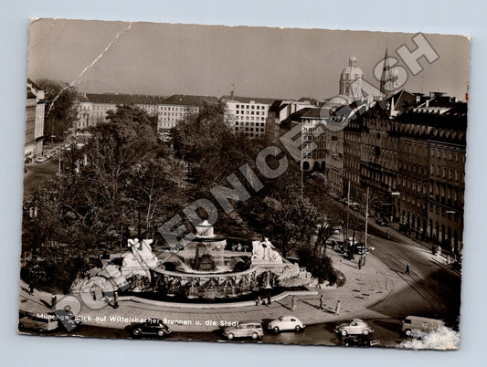 Pohlednice Německo Mnichov Wittelsbacher Brunnen 1968 (M34086)