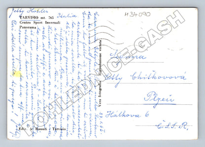 Pohlednice Itálie Tarvisio hory zasněžená krajina 1966 (M34090)