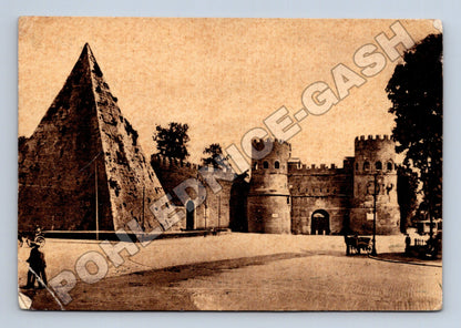 Pohlednice Itálie Řím Porta S. Paolo, Piramida Cestia 1934 (M34096)