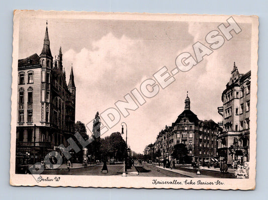 Pohlednice Německo Berlín Kaiserallée Pariser Str. 1939 (M34102)