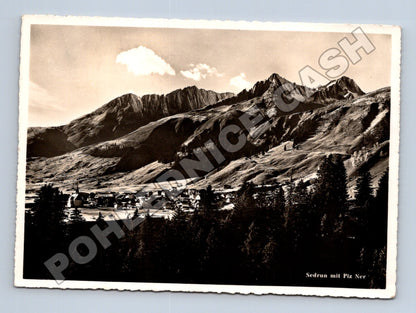 Pohlednice Švýcarsko Sedrun s Piz Ner 1949 (M34107)