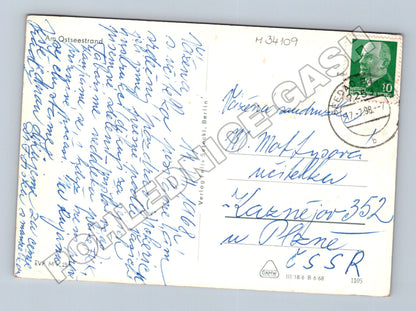Pohlednice Německo Baltské moře pláž 1968 (M34109)