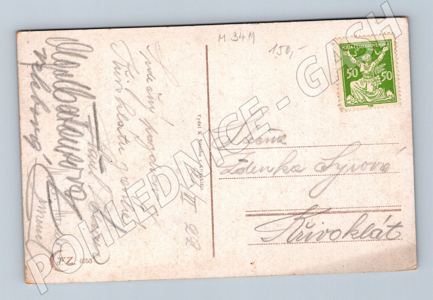 Pohlednice Křivoklát hradní motiv (M3411)