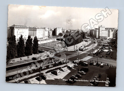 Pohlednice Rakousko Vídeň Kai Marienbrücke Schwedenplatz 1964 (M34117)