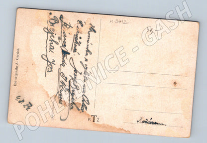 Pohlednice Orlík zámek kolorovaný 1921 (M3412)