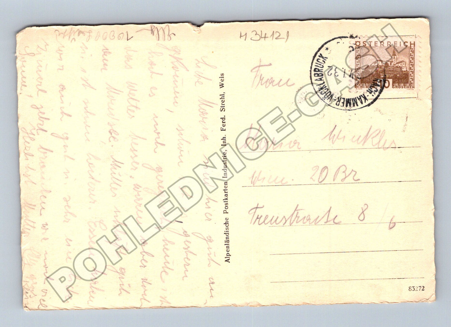 Pohlednice Rakousko Attersee jezerní krajina 1932 (M34121)