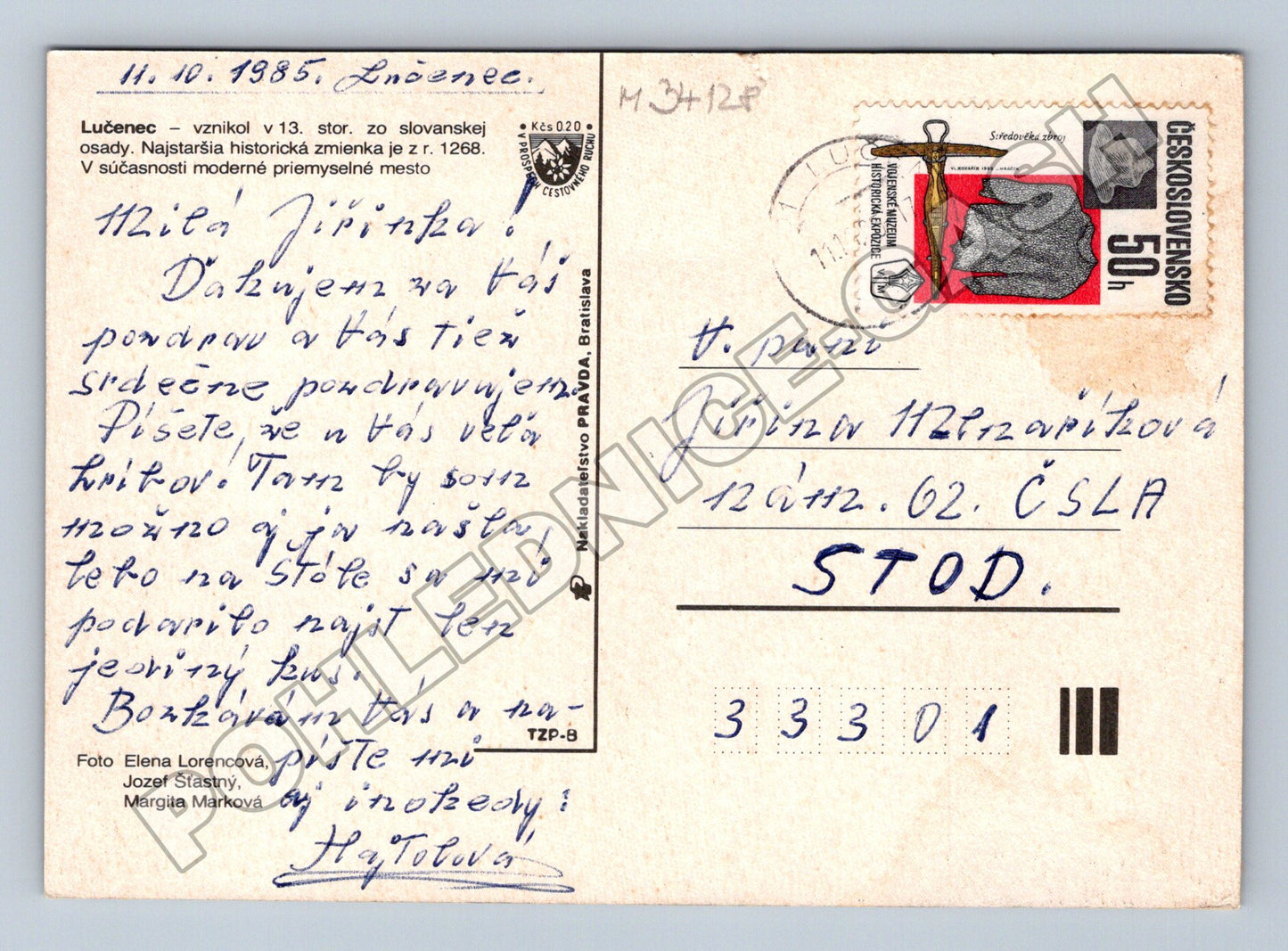 Pohlednice Slovensko Lučenec různé pohledy 1985 (M34128)