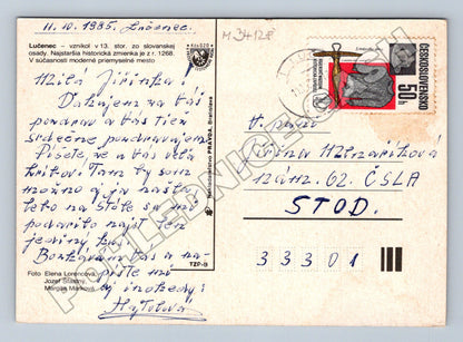Pohlednice Slovensko Lučenec různé pohledy 1985 (M34128)