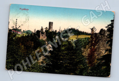 Pohlednice Frýdštejn kolorovaný motiv 1911 (M3413)