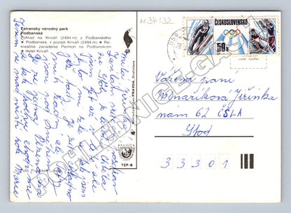 Pohlednice Slovensko Podbanské zimní motiv 1973 (M34132)