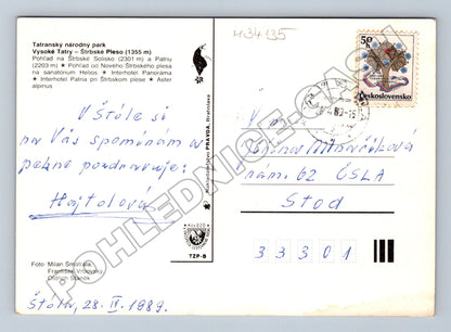 Pohlednice Slovensko Štrbské Pleso 1989 (M34135)