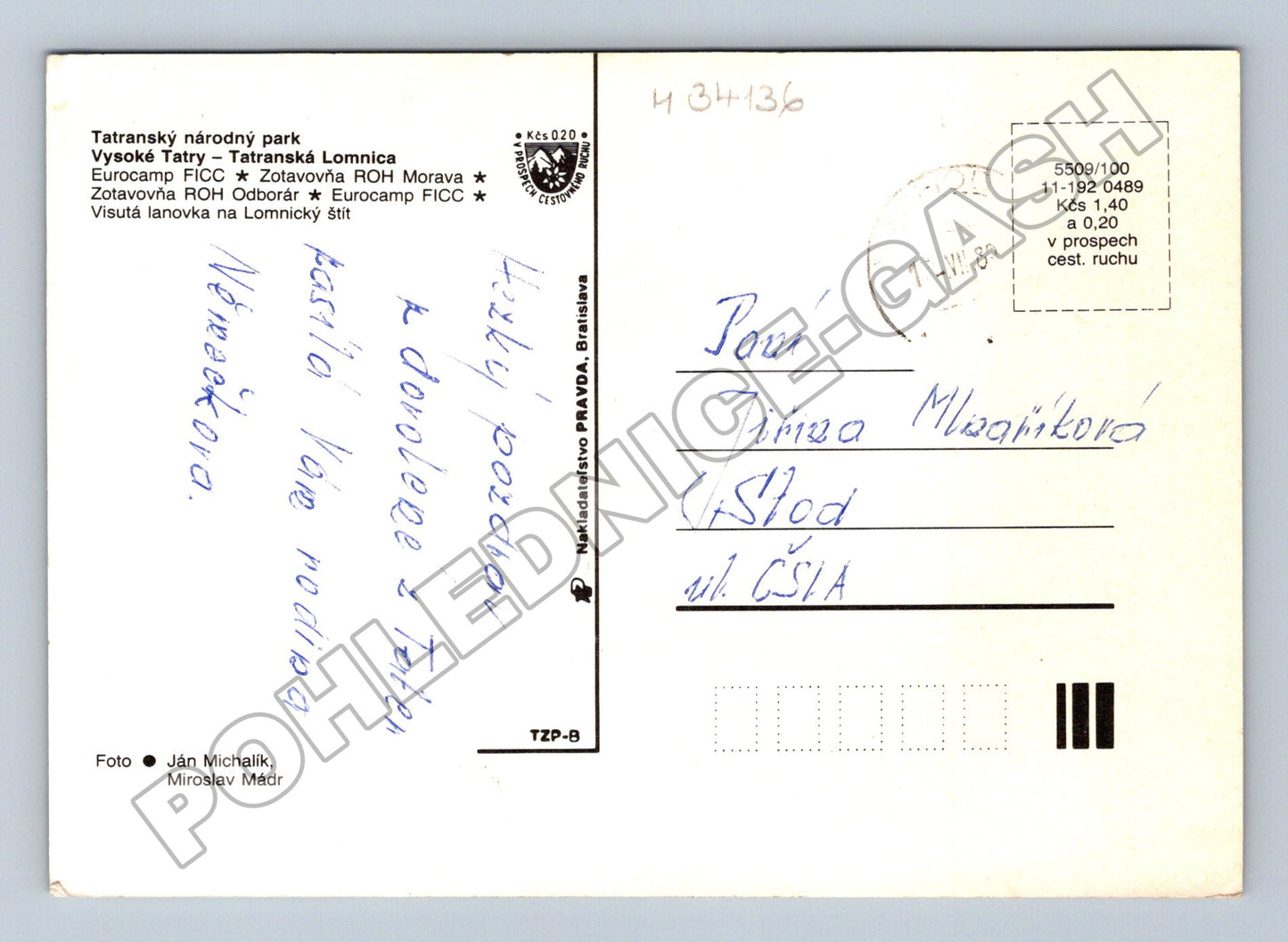 Pohlednice Slovensko Tatranská Lomnica koláž 1980 (M34136)