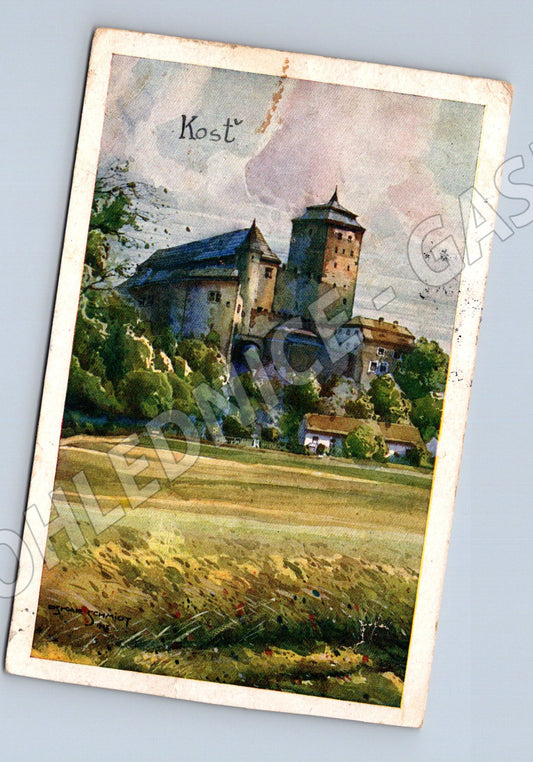 Pohlednice Kost kolorovaný hradní motiv (M3414)