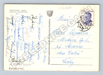 Pohlednice Slovensko Bratislava Slavín 1960 (M34147)