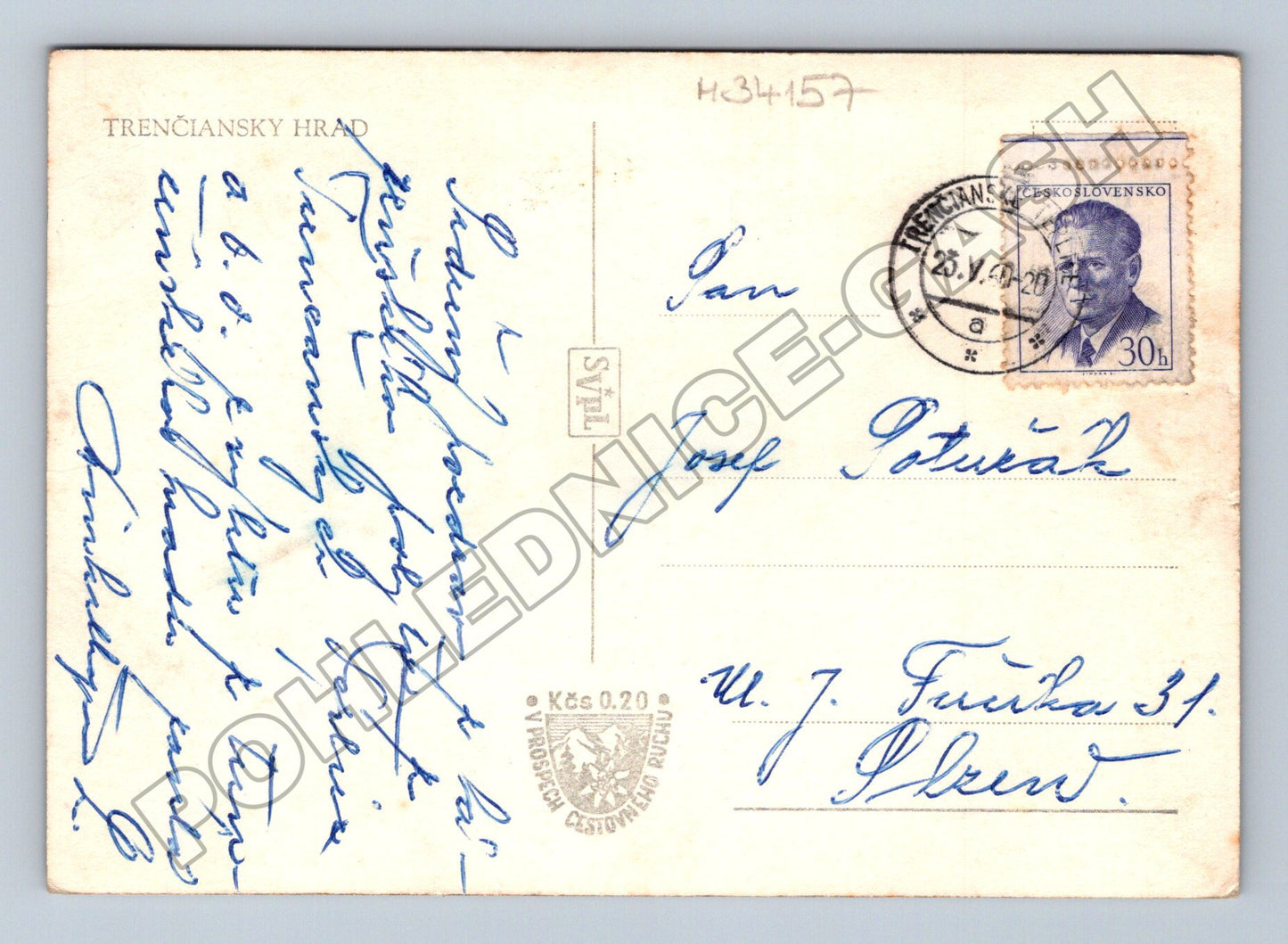 Pohlednice Slovensko Trenčiansky hrad 1930 (M34157)