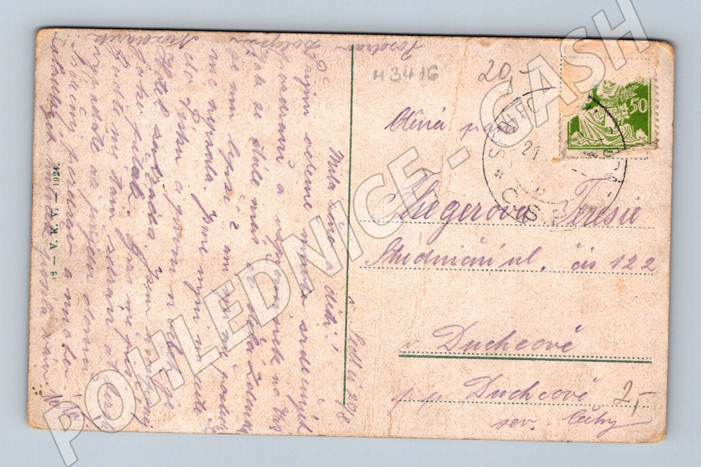 Pohlednice Konopiště zámek 1921 (M3416)