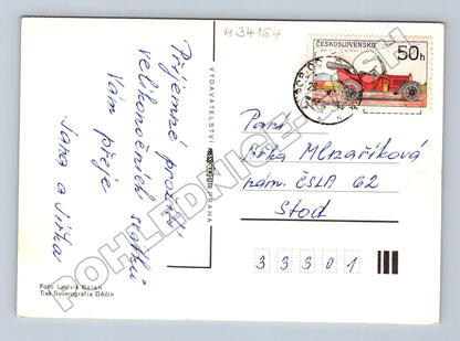 Pohlednice Velikonoce muž v kroji s pomlázkou (M34164)