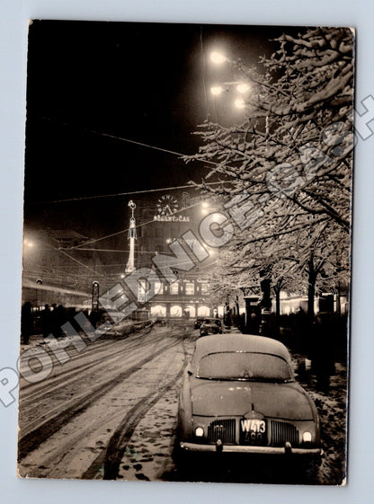 Pohlednice Praha Václavské náměstí v noci 1962 (M34171)