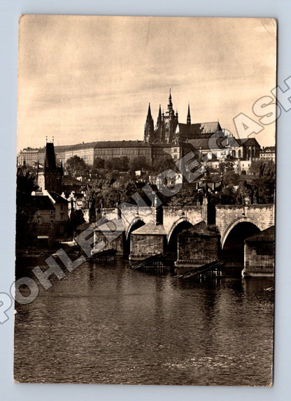 Pohlednice Praha Karlův most Hrad 1963 (M34174)