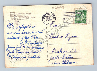 Pohlednice Praha Seminářská zahrada jaro 1964 (M34179)